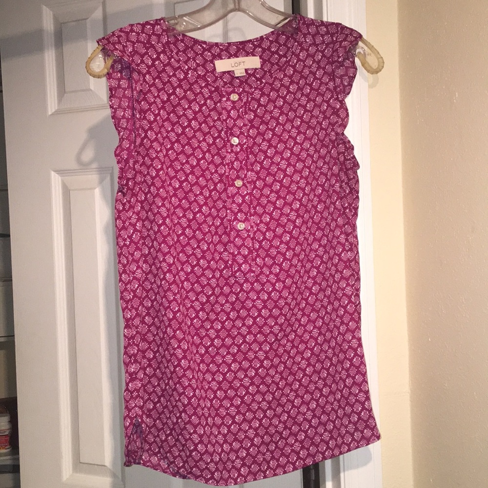 Loft purple blouse small